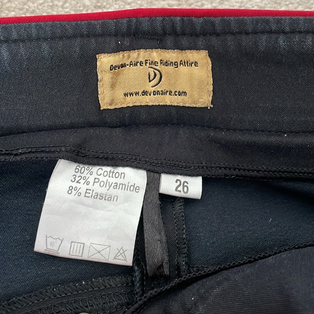 Size 26 Devon Aire Knee Patch Breeches - image 3